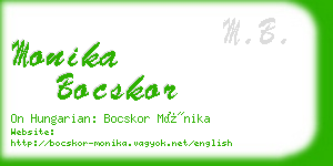 monika bocskor business card